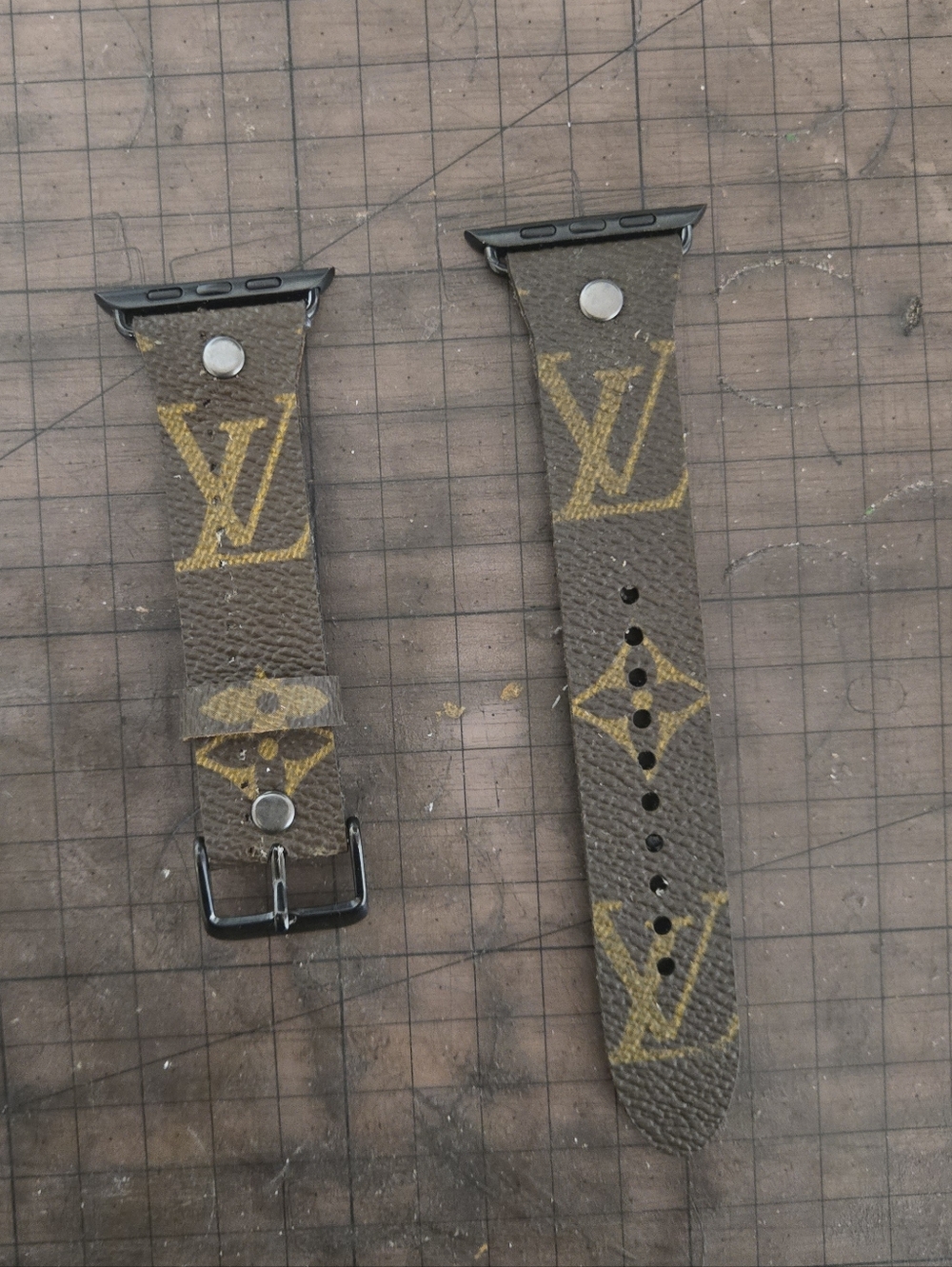 Designer Brown Monogram Apple Watch Band - Luxury Style